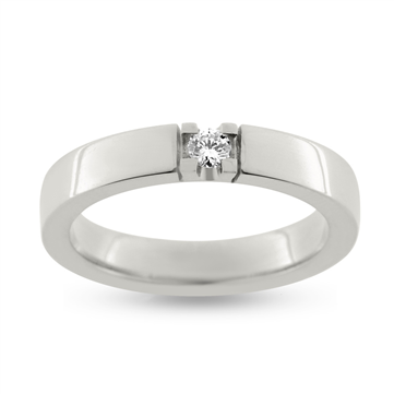 Allia. ring, 1* 0,10 w/pi. sølv 925s. (br. 3,7-tk. 2,2 mm.)