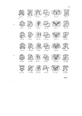 Slipsenål med udsavet tegn eller monogram, sølv