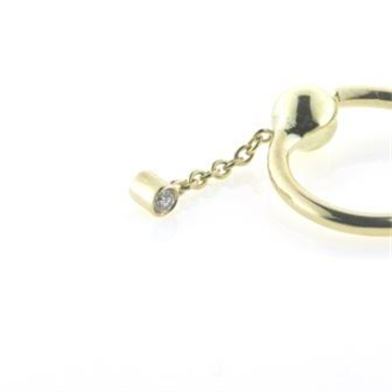 Piercing smykke, 3 brill. a 0,03 w/vs. 14 kt. | Pind J. Design - hos pindj.dk