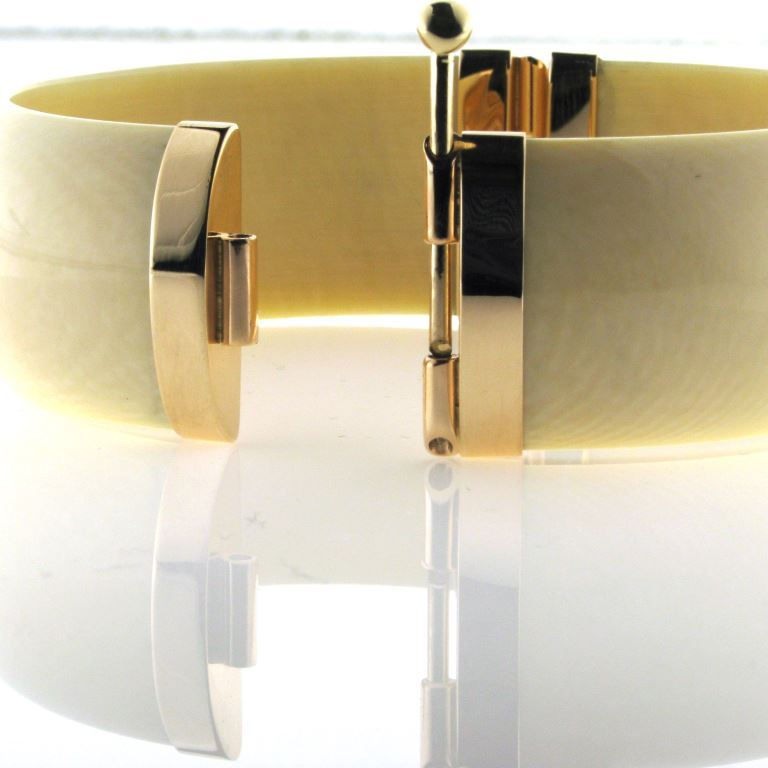 elfenben med fatninger, 14 kt. J. Design - Køb hos pindj.dk