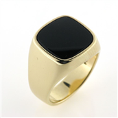 Ring, herrering med onyx sten, 14 kt.