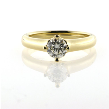 Ring, Solitairering brill. 0,63 ct. 14 kt.