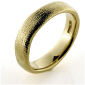 Ring hamret overflade 14 kt.