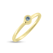 Ring brillant sky blue 0,06 ct. 14 kt.