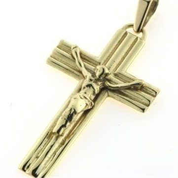 Vedhæng kors med krucifix 8 kt. facon 5,4 gr. (prisen er excl. guld)