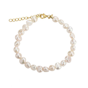 Aqua Dulce Pearl armbånd forgyldt sølv m. fvp (17 + 3 cm)