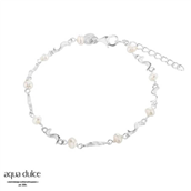 Aqua Dulce Rhumba Pearl armbånd sølv m. fvp (17 + 3 cm)