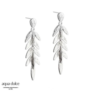 Aqua Dulce Debbie Leaf øreringe sølv
