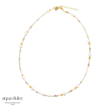 Aqua Dulce Pastel Love halskæde forgyldt sølv m. fvp (43 + 4 cm)