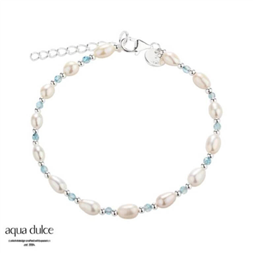 Aqua Dulce Coast Blue armbånd sølv m. fvp (17 + 3 cm)