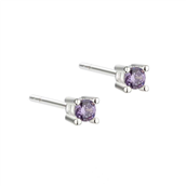 Aqua Dulce Big Kaya Purple øreringe sølv m. cz