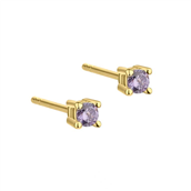 Aqua Dulce Big Kaya Purple øreringe forgyldt sølv m. cz