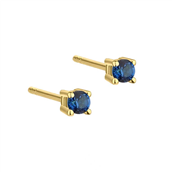 Aqua Dulce Big Kaya Blue øreringe forgyldt sølv m. cz