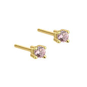 Aqua Dulce Big Kaya Rose øreringe forgyldt sølv m. cz