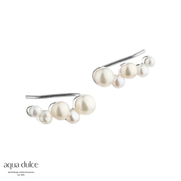 Aqua Dulce Bubbels Up ørebøjler sølv m. fvp