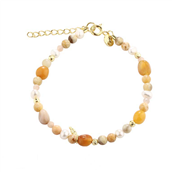 Aqua Dulce Golden armbånd forgyldt sølv m. mix + fvp (17 + 3 cm)