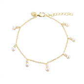 Aqua Dulce Darling Bubbels armbånd forgyldt sølv m. fvp + cz (17 + 3 cm)