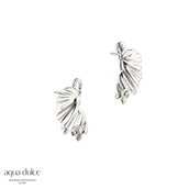 Aqua Dulce Koi Small Half Leaf øreringe sølv