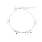 Aqua Dulce Curve Bow armbånd sølv (17 + 3 cm)