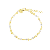 Aqua Dulce White Garden armbånd forgyldt sølv m. cz+  fvp (17 + 3 cm)