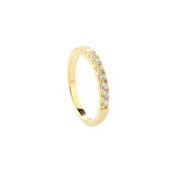 Aqua Dulce Darling ring forgyldt sølv m. cz (str. 50-62)