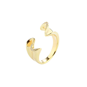 Aqua Dulce Darling River ring forgyldt sølv m. cz (str. 53-60)