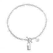 Aqua Dulce Lock Love armbånd sølv (17 + 3 cm)