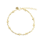Aqua Dulce Darling Rock armbånd forgyldt sølv m. cz (17 + 3 cm)