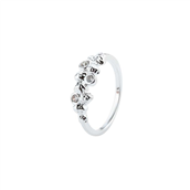 Aqua Dulce Darling Rock ring sølv m. cz (str. 50-62)