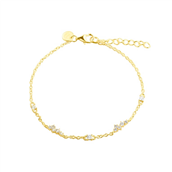 Aqua Dulce Aura armbånd forgyldt sølv m. cz (17 + 3 cm)