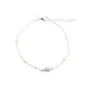 Aqua Dulce Pavé armbånd sølv m. fvp + cz (17 + 3 cm)