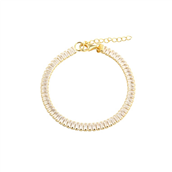 Aqua Dulce Philina armbånd forgyldt sølv m. cz (17 + 3 cm)