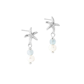 Aqua Dulce Stella Blue øreringe sølv m. fvp + cz