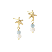 Aqua Dulce Stella Blue øreringe forgyldt sølv m. fvp