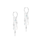 Aqua Dulce Stella Hoop Blue øreringe sølv m. cz + fvp