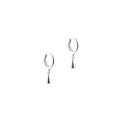 Aqua Dulce Shiny Drop Hoop øreringe sølv