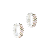 Aqua Dulce Blush Hoop øreringe sølv m. cz - 16 mm