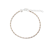 Aqua Dulce Blush Tennis armbånd sølv m. cz (17 + 3 cm)