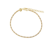 Aqua Dulce Blush Tennis armbånd forgyldt sølv m. cz (17 + 3 cm)