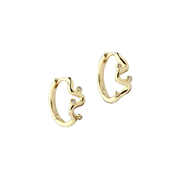 Aqua Dulce Wavy Hoop øreringe forgyldt sølv m. cz