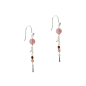 Aqua Dulce Peachy Earhook øreringe sølv m. perler