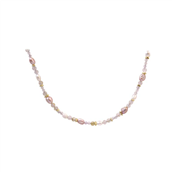 Aqua Dulce Fresa Rose halskæde forgyldt sølv m. perler (42 + 3 cm)