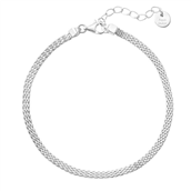 Aqua Dulce Flata armbånd sølv (17 + 3 cm)