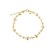 Aqua Dulce Shelly armbånd forgyldt sølv m. cz (17 + 3 cm)
