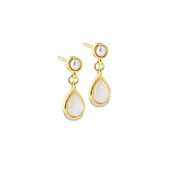 Aqua Dulce Celestia Pearl Drop øreringe forgyldt sølv m. fvp