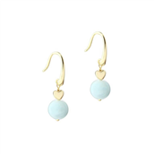 Aqua Dulce Morganite Dream øreringe forgyldt sølv m. sten