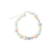 Aqua Dulce Morganite Dream armbånd sølv m. sten (17 + 3 cm)
