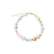 Aqua Dulce Morganite Dream armbånd forgyldt sølv m. sten (17 + 3 cm)