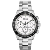 BOSS herreur med chronograph stål hvid skive 43mm 5 bar