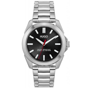HUGO Adventure herreur stållænke sort skive 42mm 5bar